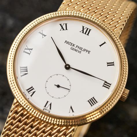 patek philippe calatrava 18k yellow gold 33mm 3919|patek calatrava 3919 speed.